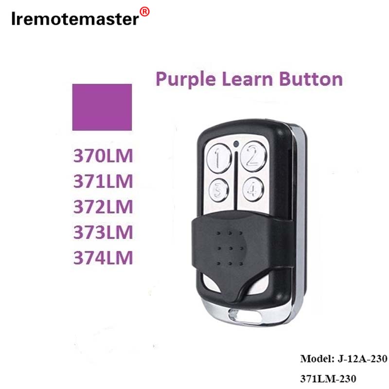 Për kodin rrotullues 370LM, 371LM, 372LM, 373LM, 374LM Purple Learn Button 315MHz