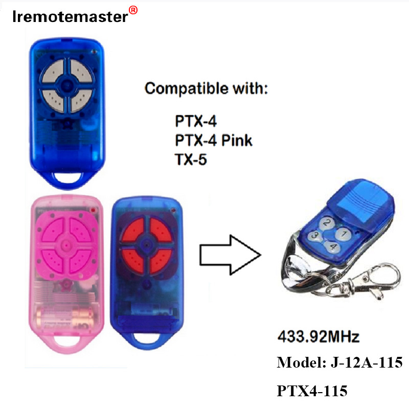 Për telekomandën e dyerve të garazhit me kod rrotullues PTX4 433,92 MHz